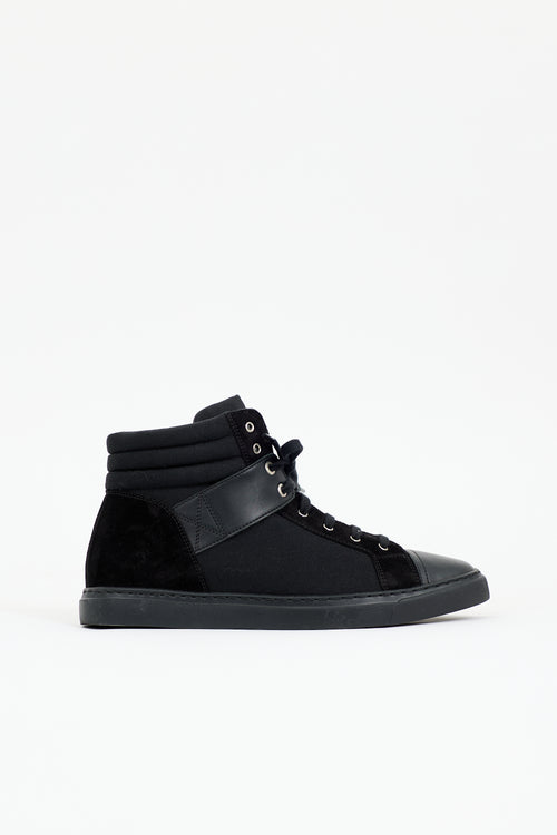 Chanel Canvas & Suede CC Sneaker