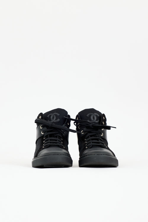 Chanel Canvas & Suede CC Sneaker