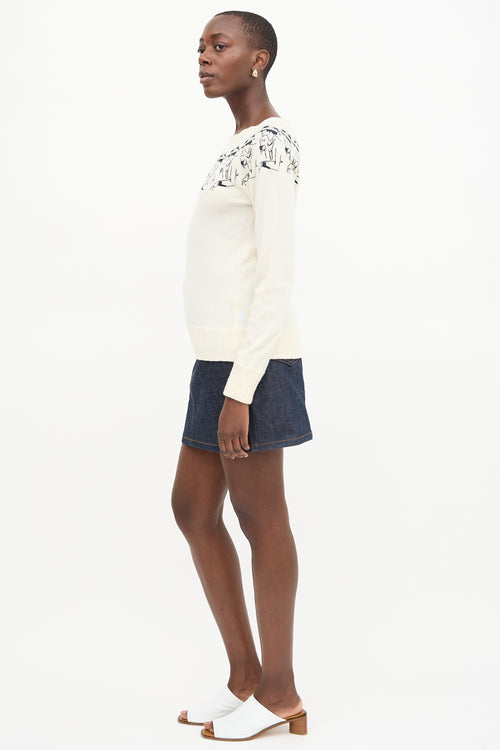 Chanel Cashmere Embroidered CC Sweater