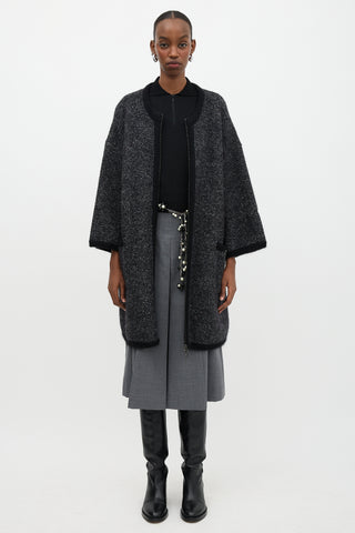 Chanel Cashmere Oversized Zip Cardigan