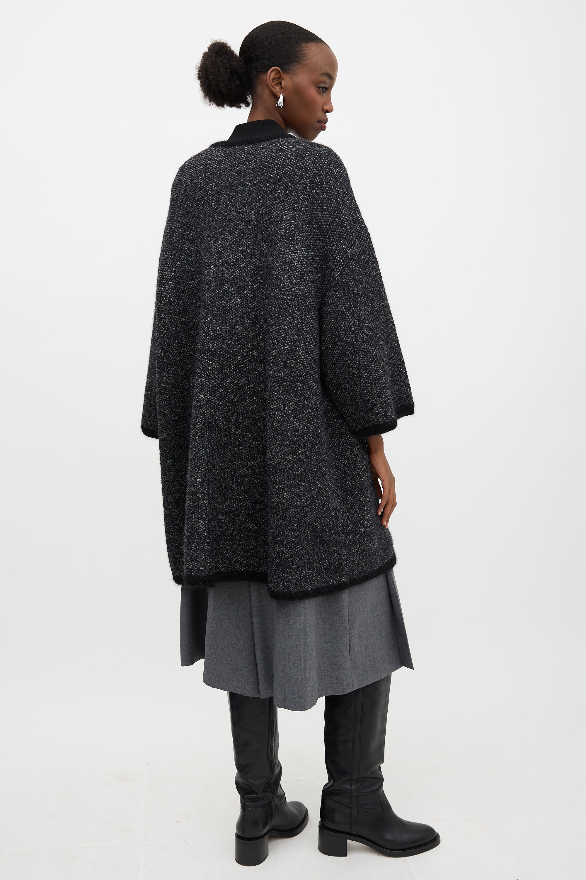 Chanel Cashmere Oversized Zip Cardigan