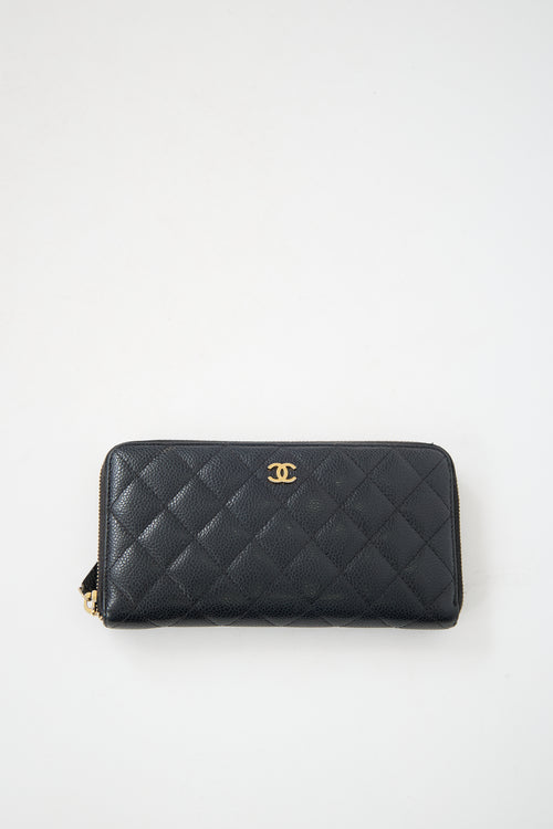 Chanel Leather CC Long Wallet