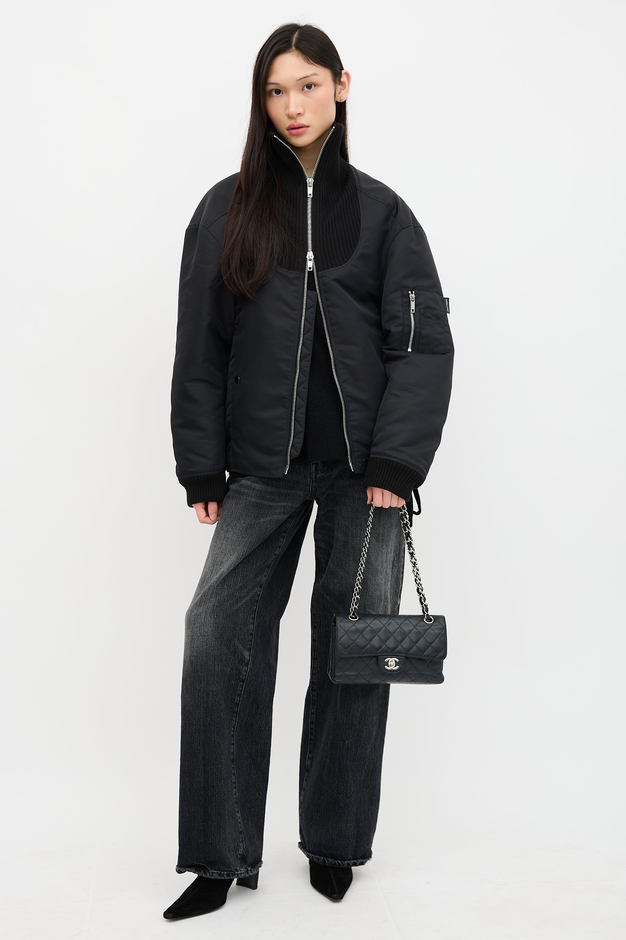 Chanel Caviar Leather Small Double Flap Bag