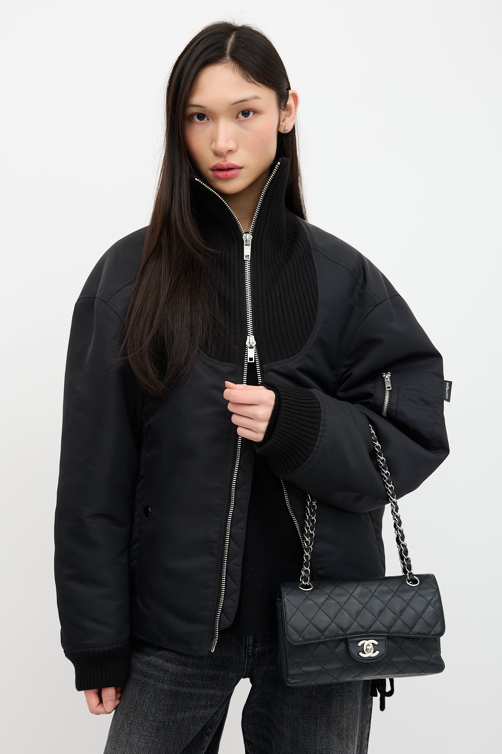Chanel Caviar Leather Small Double Flap Bag