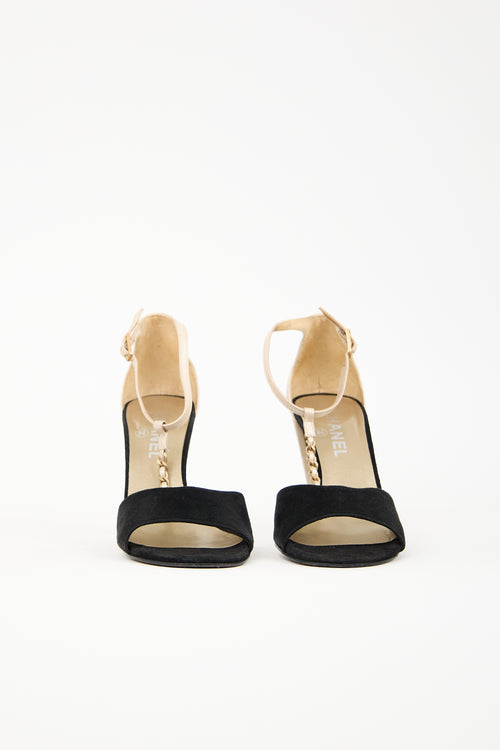 Chanel Leather Chain Link Sandal