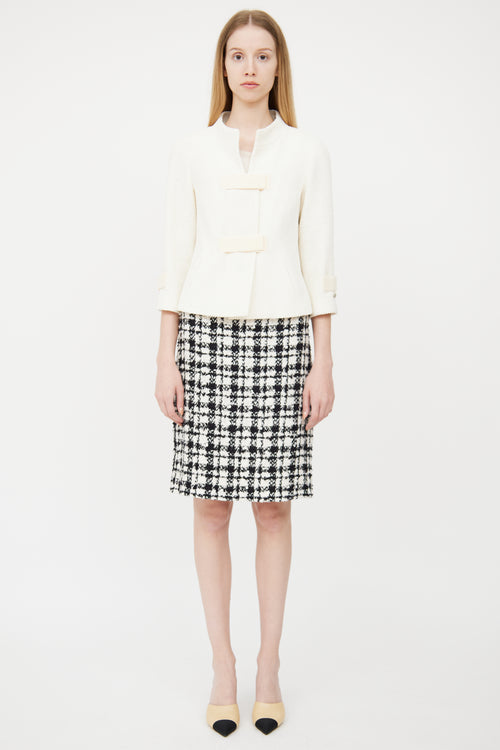 Chanel Spring 2017 Cream Tweed Blazer