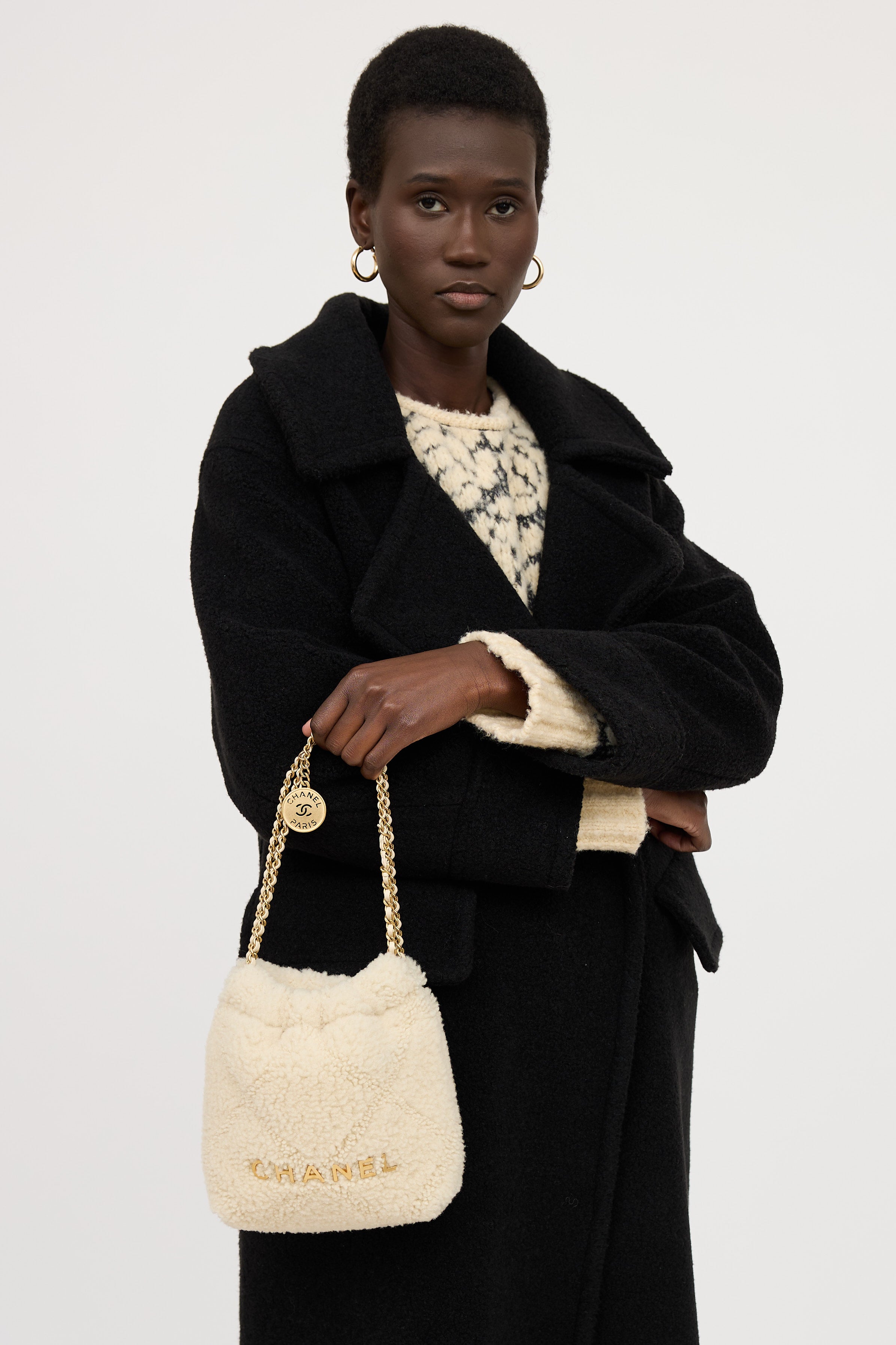 Chanel Shearling Mini 22 Bag