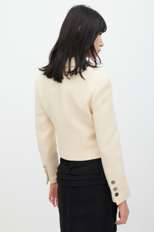 Chanel Cream Wool & Silk Tweed Blazer