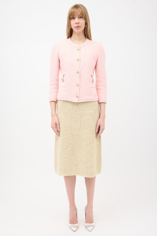 Chanel Cruise 2016 Tweed CC Button Jacket