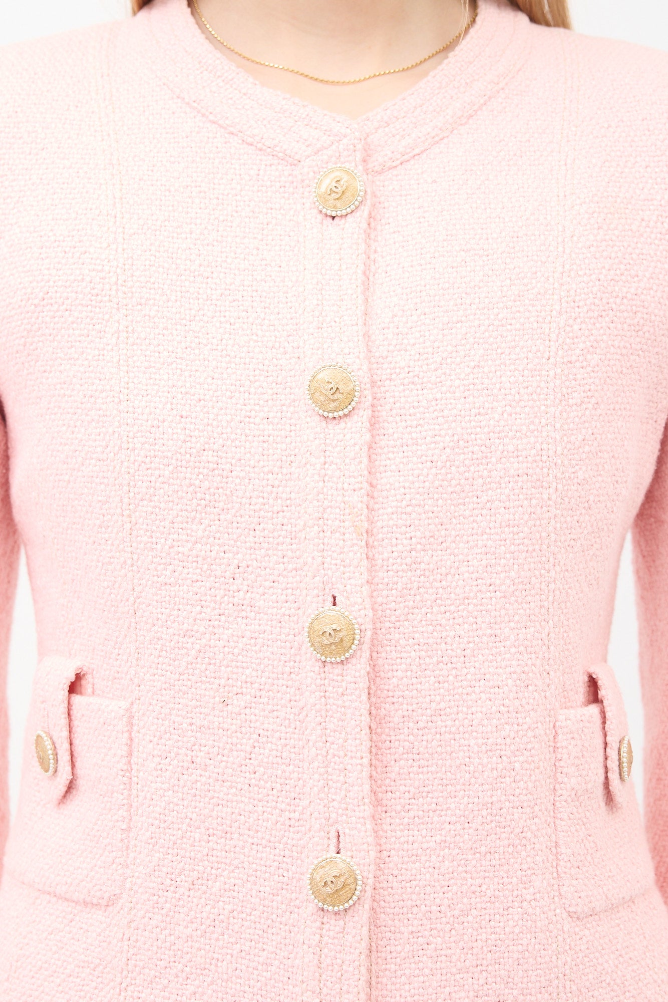 Chanel Cruise 2016 Tweed CC Button Jacket