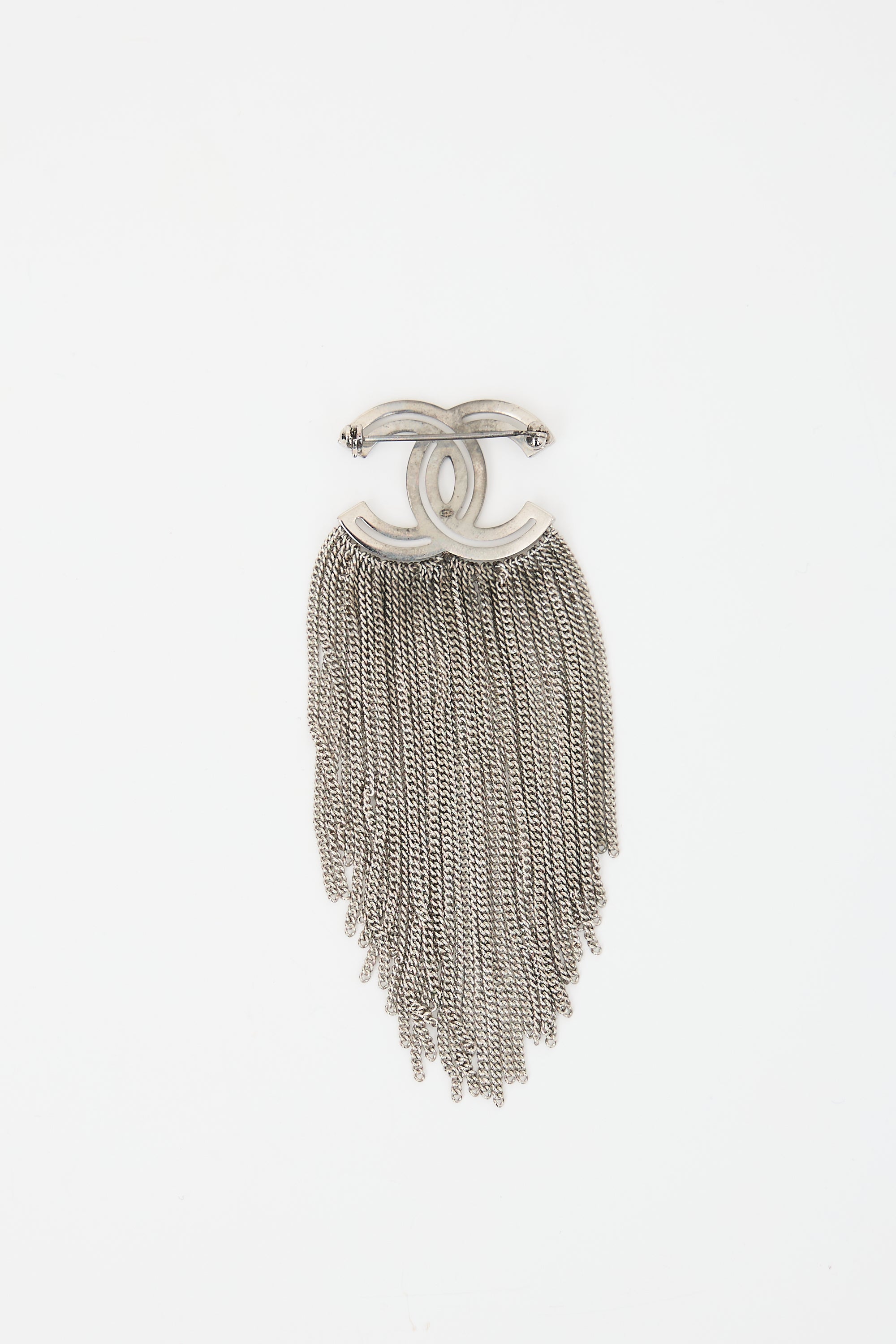 Chanel Crystal Chain CC Brooch