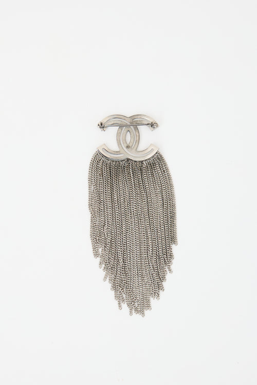 Chanel Crystal Chain CC Brooch