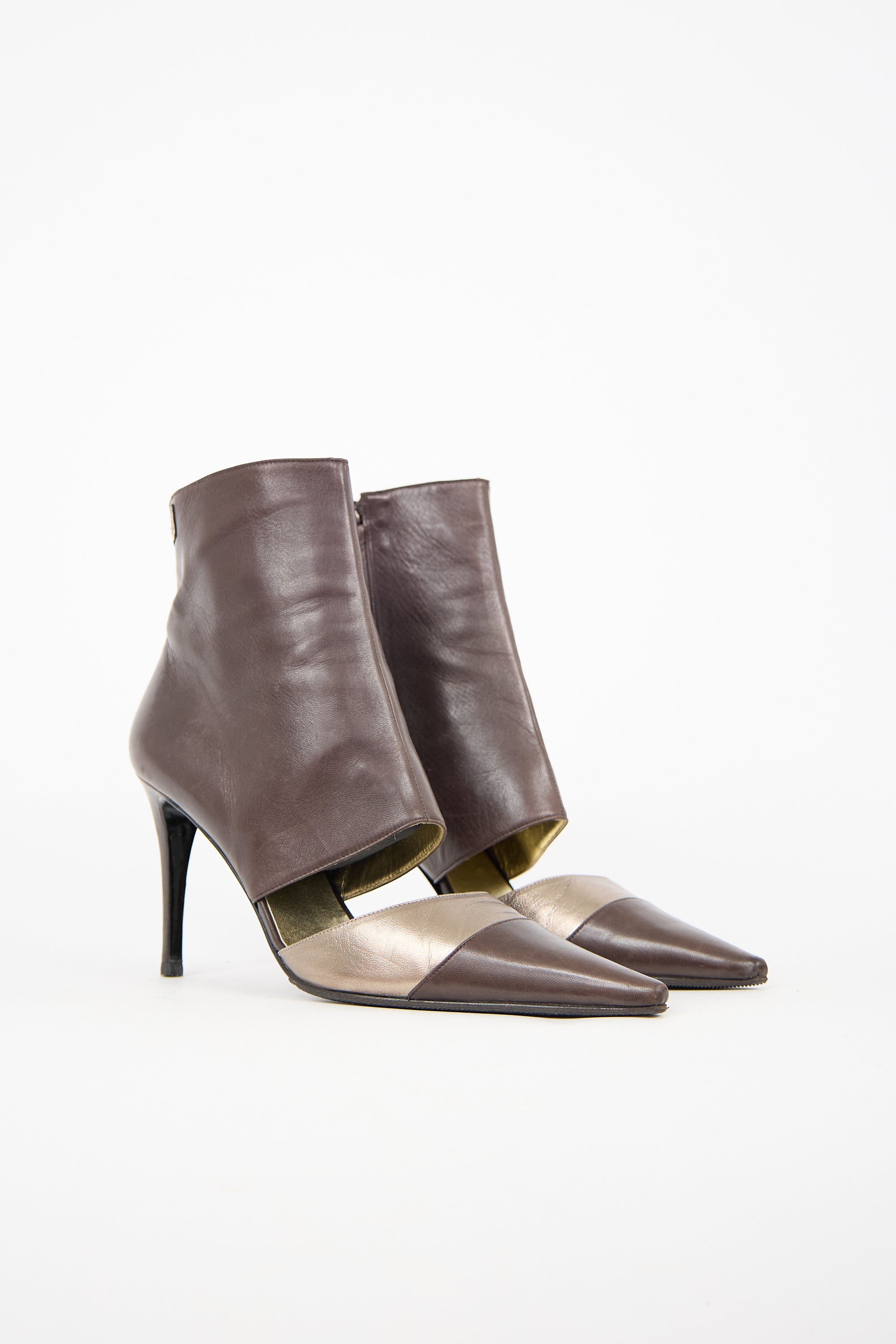 Chanel Leather Cut Out Boot