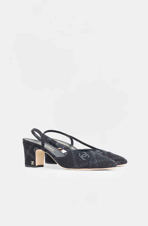 Chanel Denim CC Printed Pump