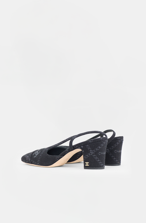 Chanel Denim CC Printed Pump
