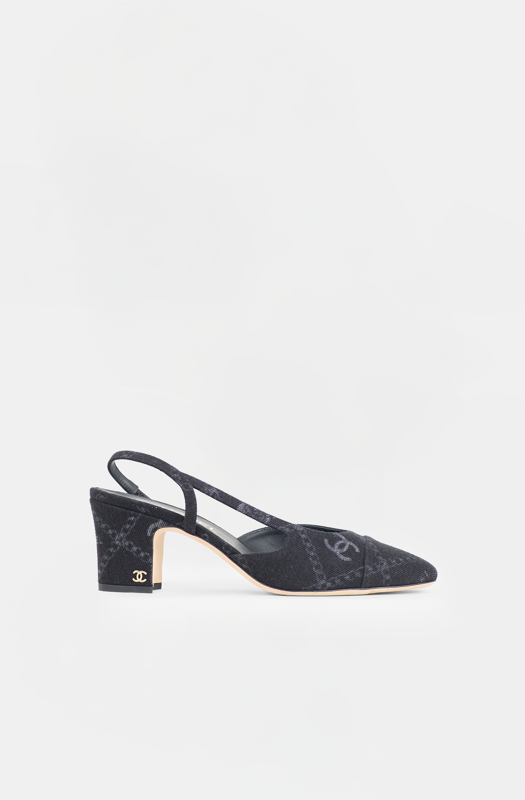 Chanel Denim CC Printed Pump