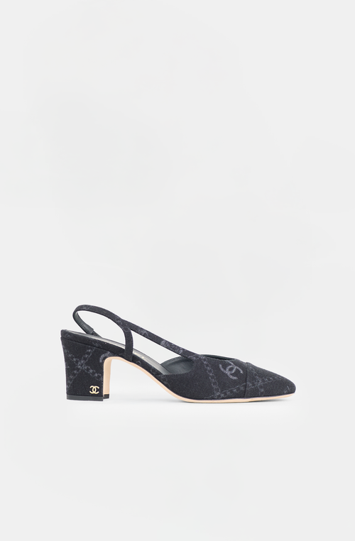 Chanel Denim CC Printed Pump