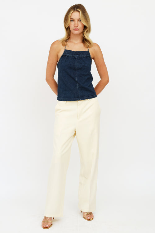 Chanel Denim Halter Top