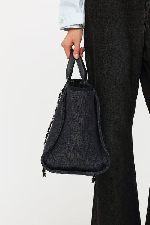 Chanel Denim & Orange Deauville Tote Bag