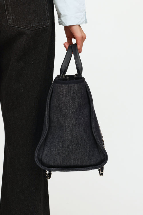 Chanel Denim & Orange Deauville Tote Bag