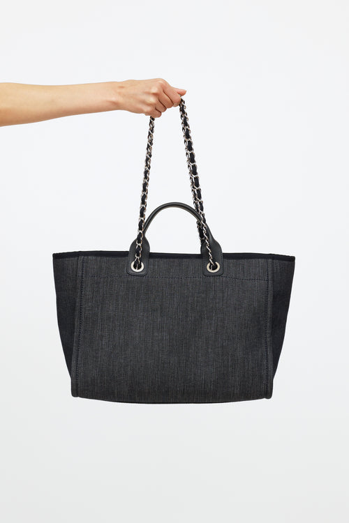 Chanel Denim & Orange Deauville Tote Bag