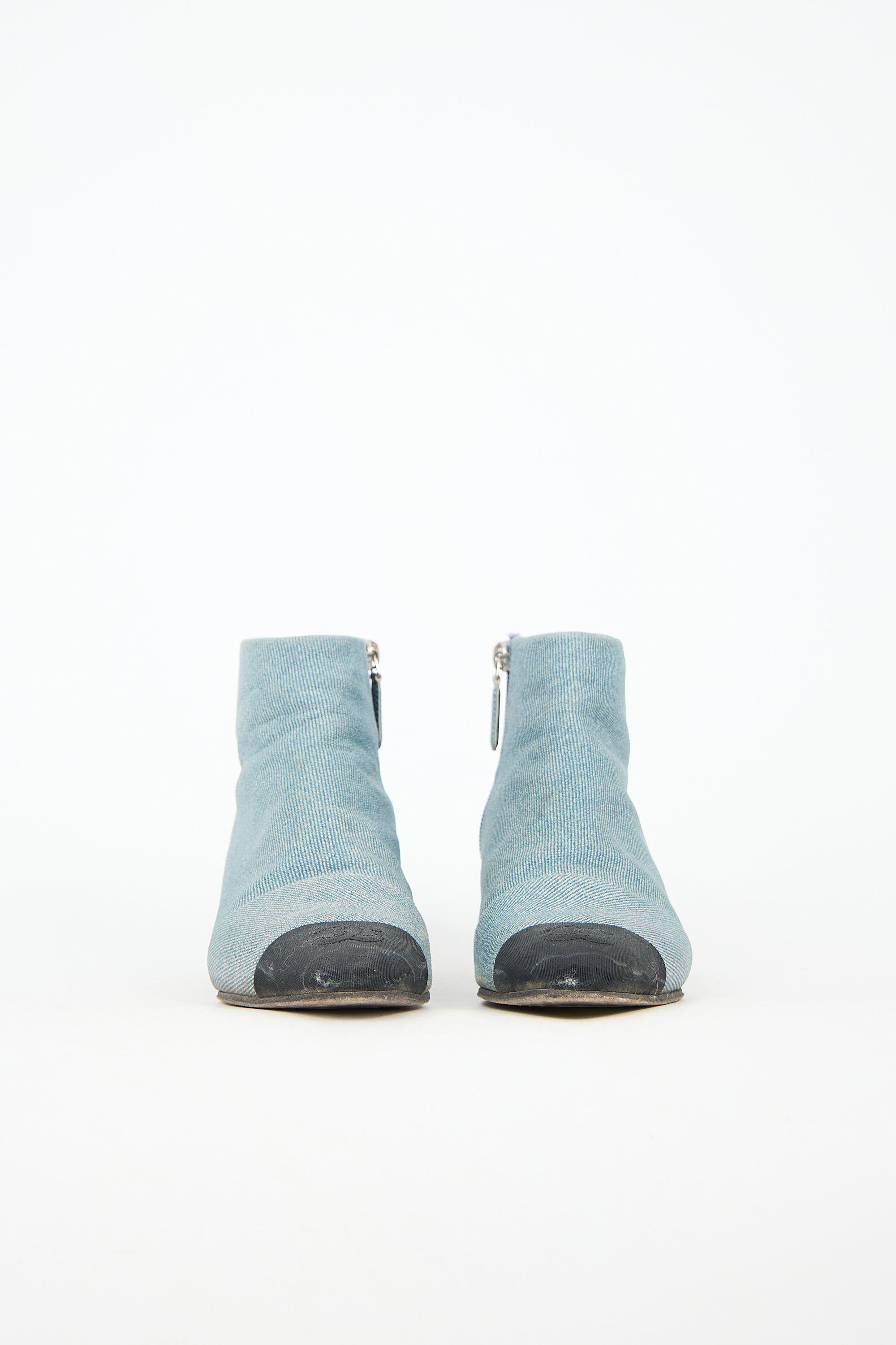 Chanel Denim CC Ankle Boot