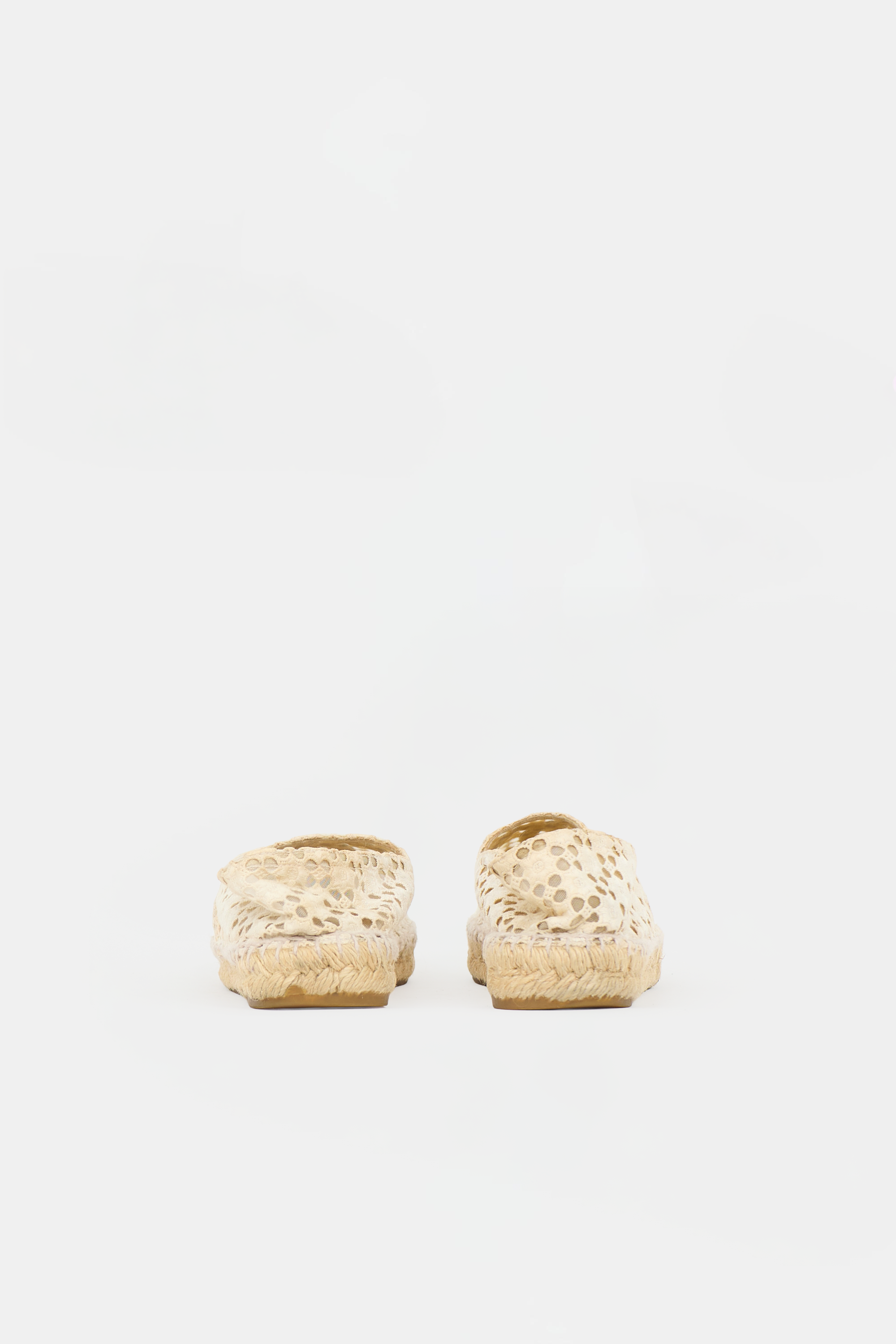Chanel Eyelet CC Espadrille Flat