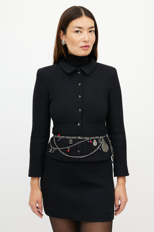 Chanel FW 2004 Gunmetal & Multicolour Chainlink Beaded Belt