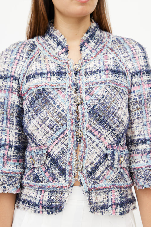Chanel FW 2007 Cream & Multicolour Tweed Jacket