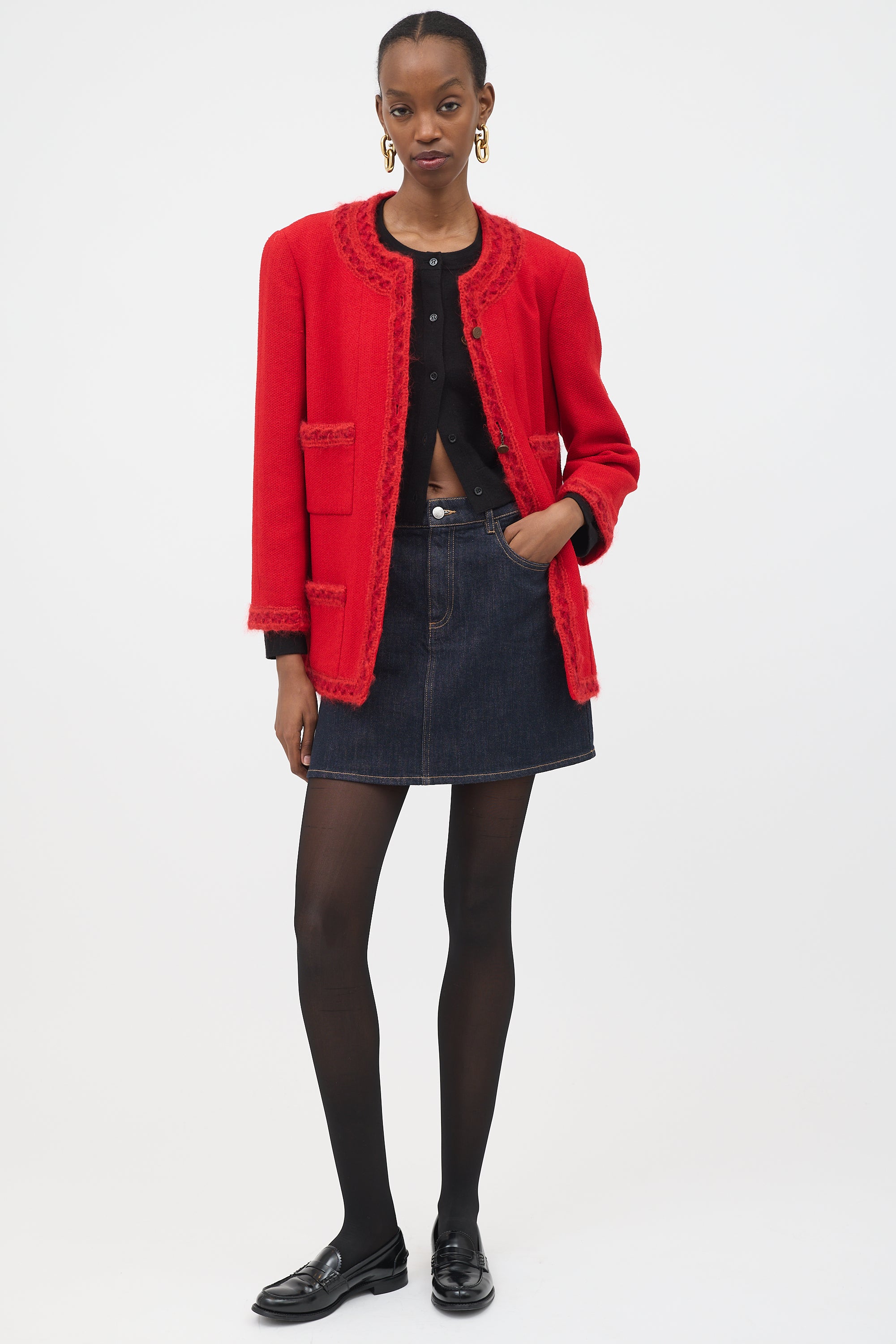 Chanel Fall 1998 Wool Chain Button Jacket