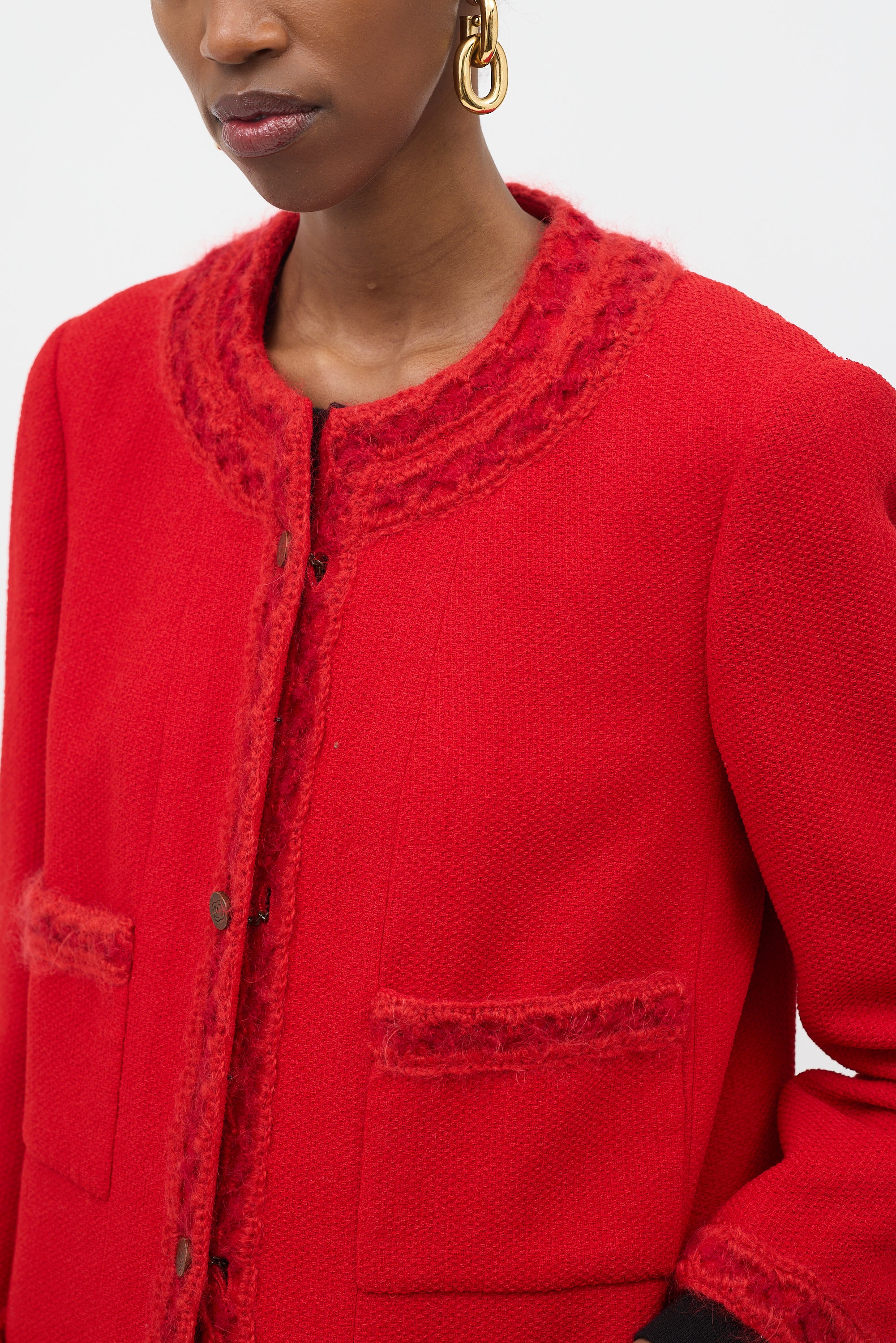 Chanel Fall 1998 Wool Chain Button Jacket
