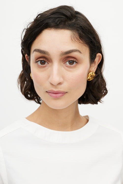 Chanel Fall 1994 CC Clip On Earrings