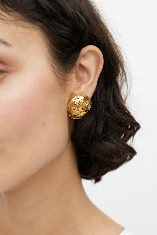 Chanel Fall 1994 CC Clip On Earrings