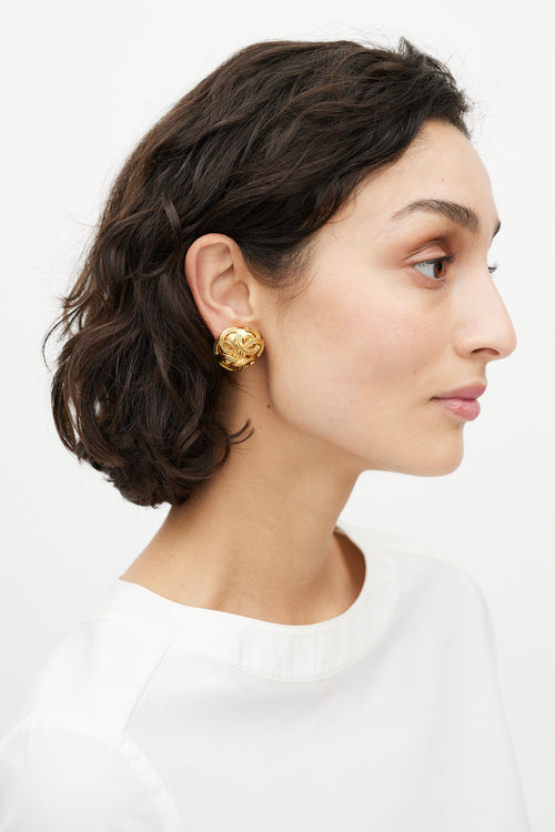 Chanel Fall 1994 CC Clip On Earrings