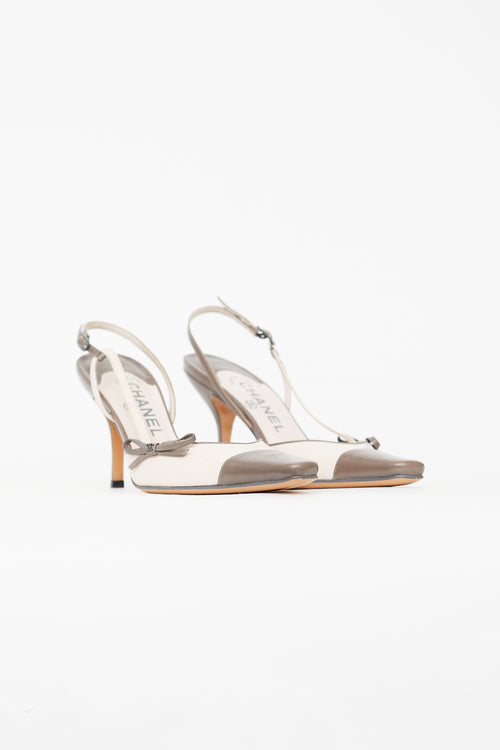 Chanel Fall 2004 Taupe & Pink Slingback Heel