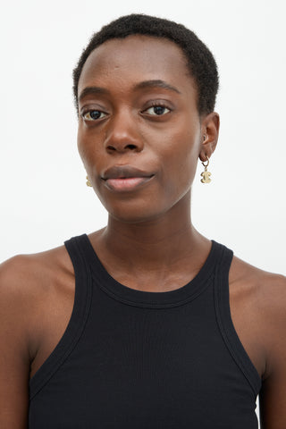 Chanel Fall 2008 Interlocking CC Dangle Earrings