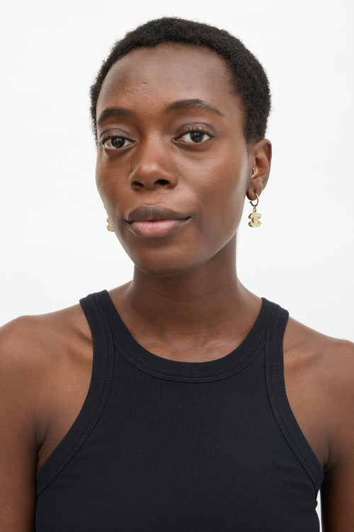 Chanel Fall 2008 Interlocking CC Dangle Earrings