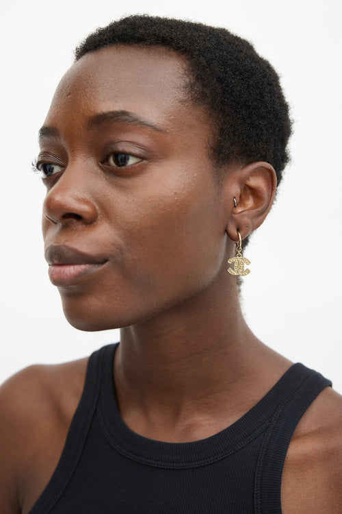 Chanel Fall 2008 Interlocking CC Dangle Earrings