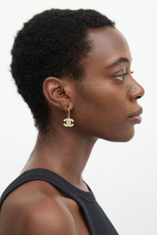 Chanel Fall 2008 Interlocking CC Dangle Earrings