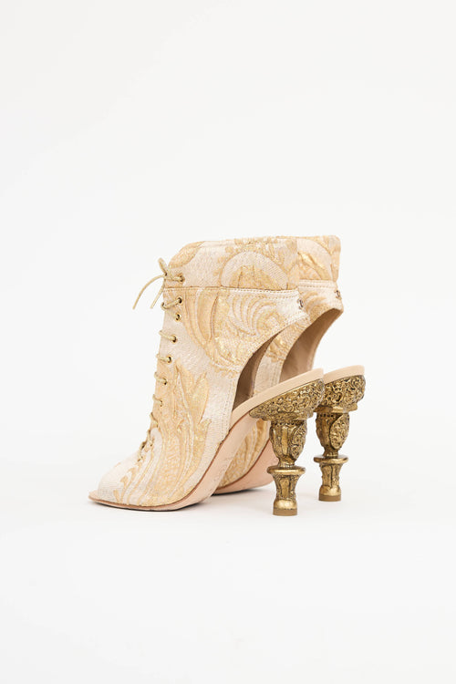Chanel2016 Cruise Brocade Bootie