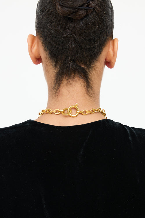 Chanel Spring 1995 Heart Loupe Necklace