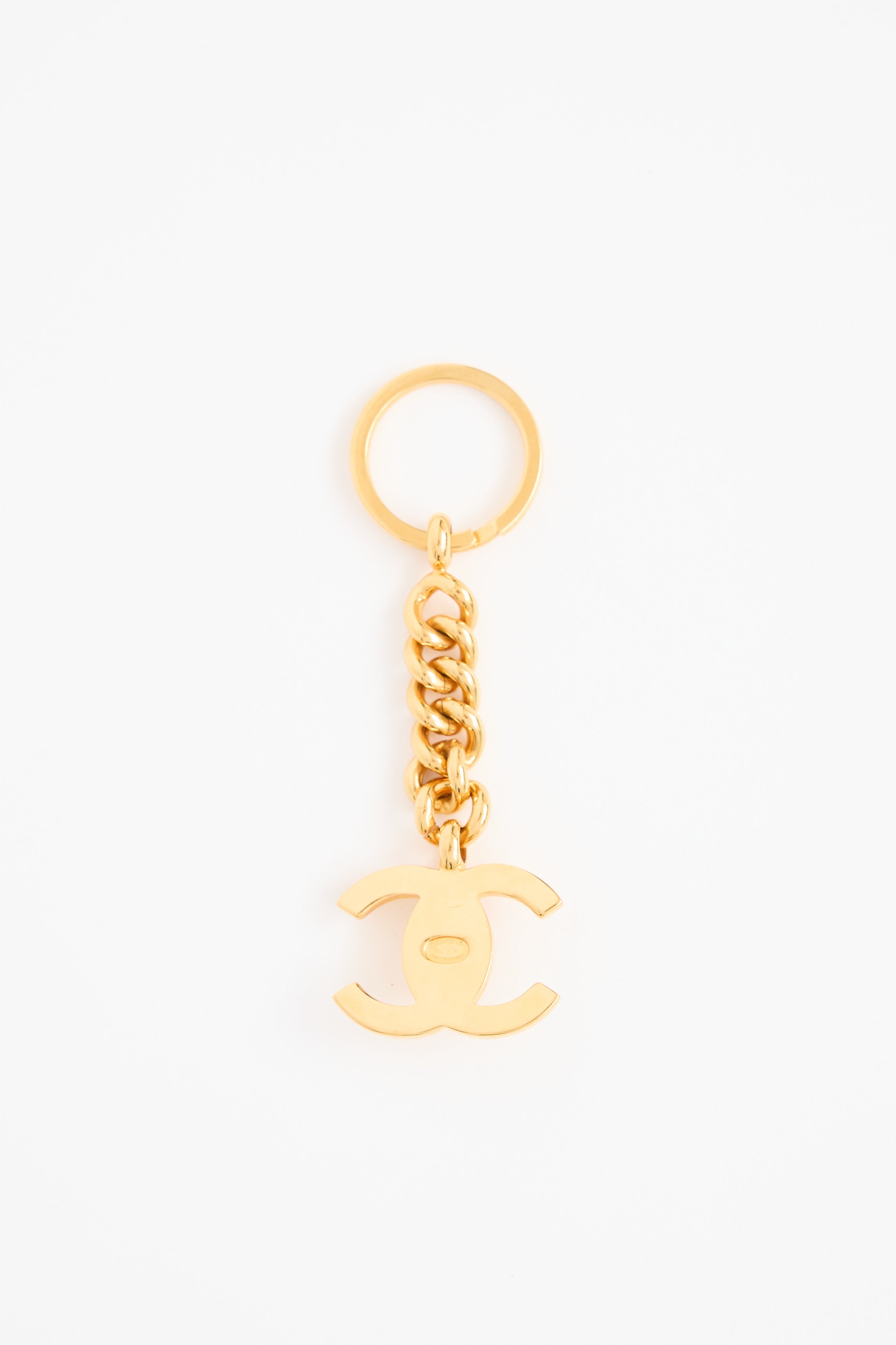 Chanel Gold Turnlock Keychain
