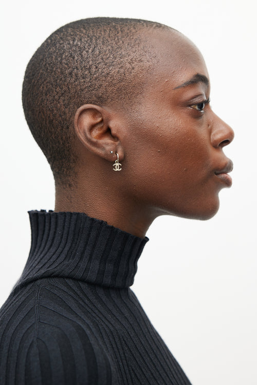 Chanel CC Pendant Earrings
