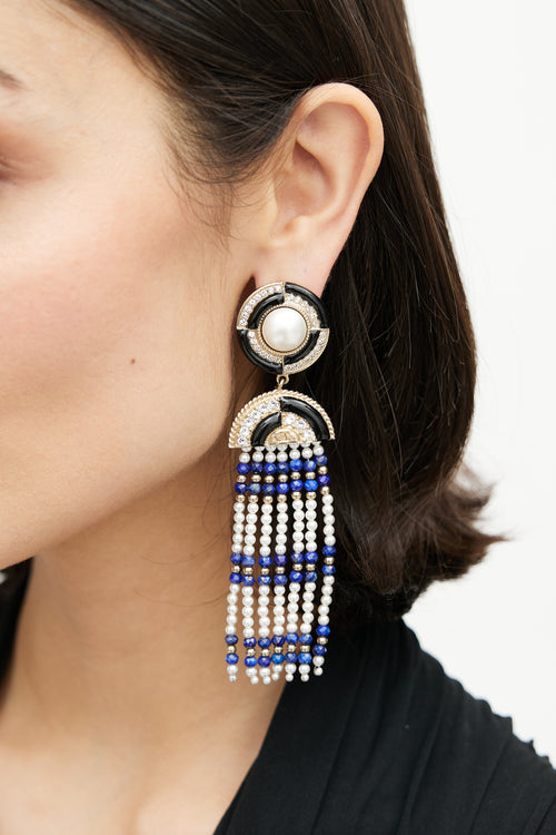 Chanel Beaded Tassel Earrings
