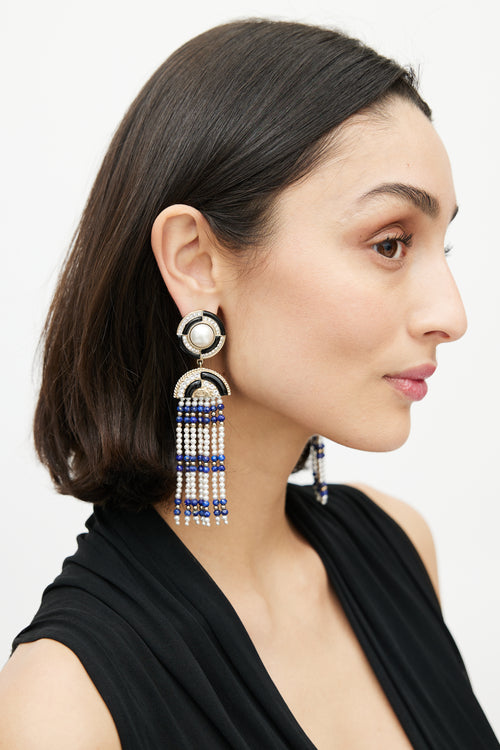 Chanel Beaded Tassel Earrings