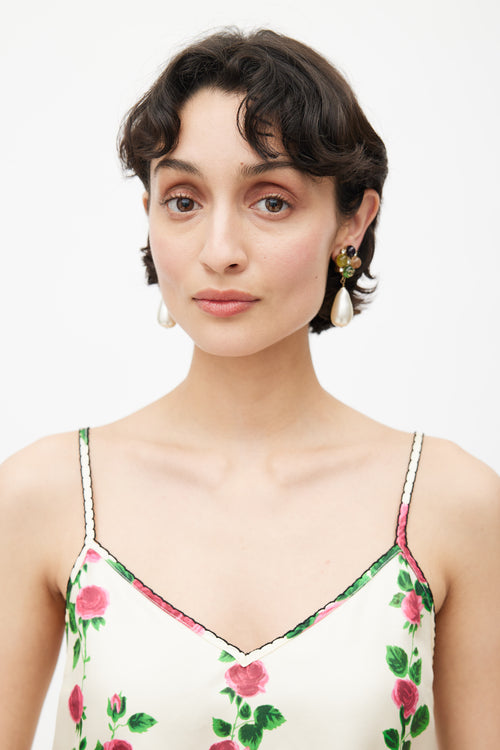 Chanel Gold & Multicolour Pearl Jewel Drop Earring
