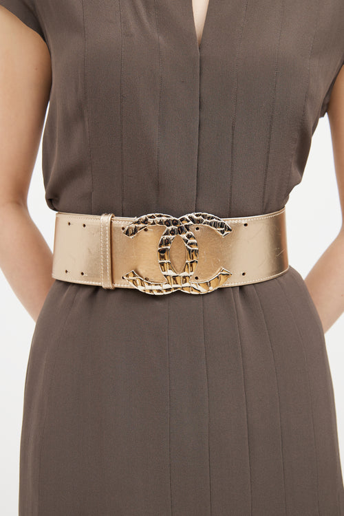 FW 2007 Leather Oversized Logo Belt