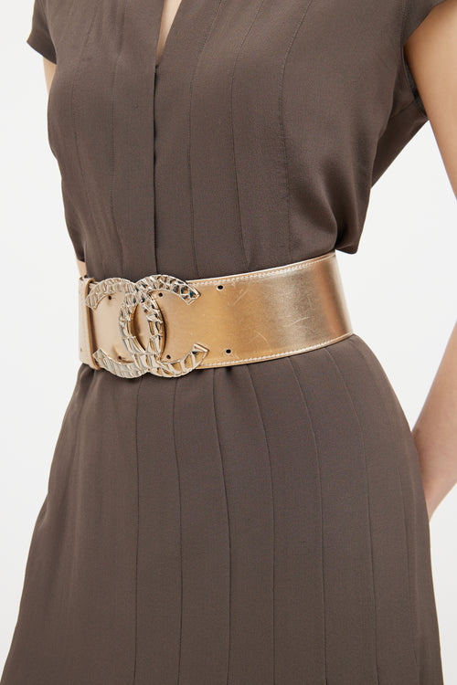 FW 2007 Leather Oversized Logo Belt