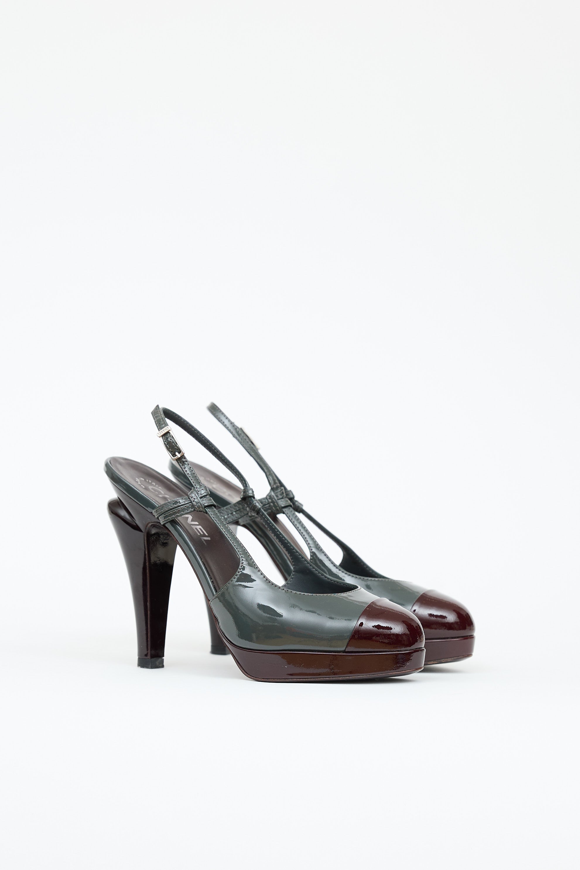 Chanel Cap Toe Slingback Heel