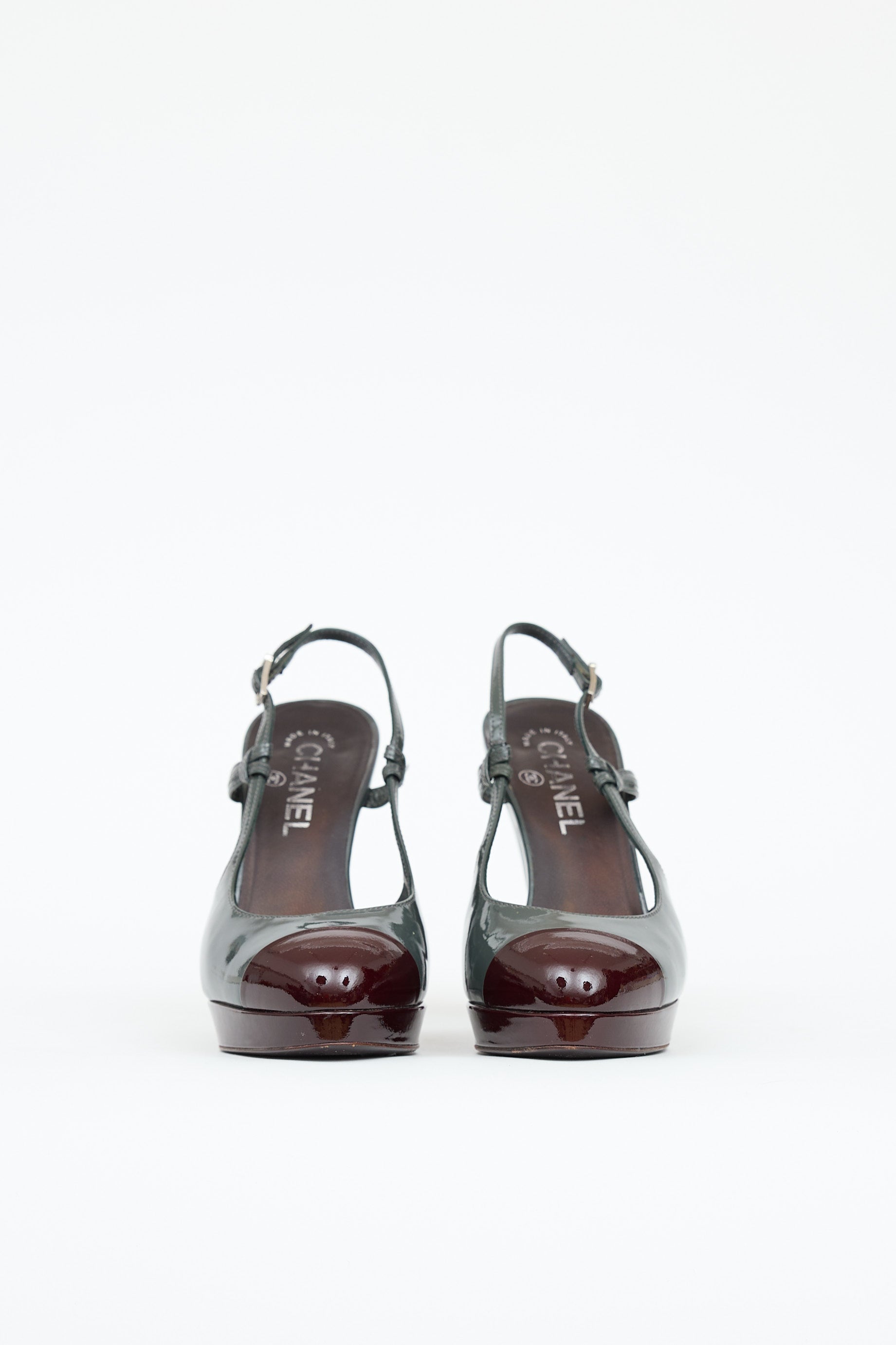 Chanel Cap Toe Slingback Heel